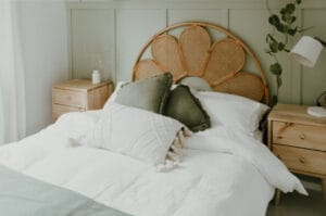 cosy bedding in the accommodation