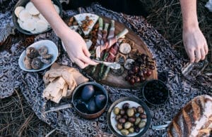 Food spread at the ranch