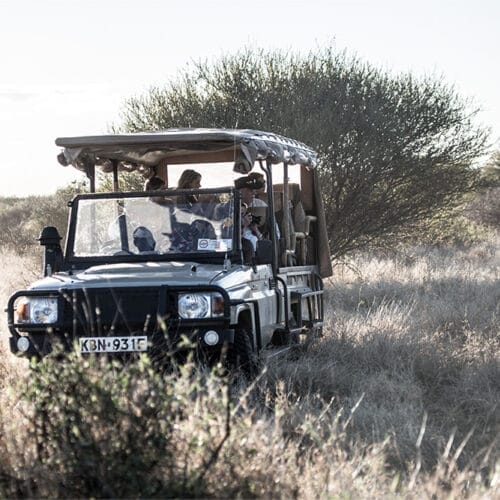 splendourgallery | Gamewatchers Safaris Safari vehicle with tourists on a guided game drive through African wilderness