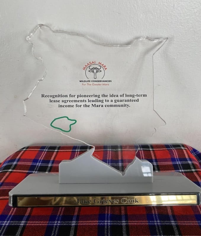 MM-10-yr-award | Gamewatchers Safaris Maasai Mara Wildlife Conservancies Association 10 year award thropy