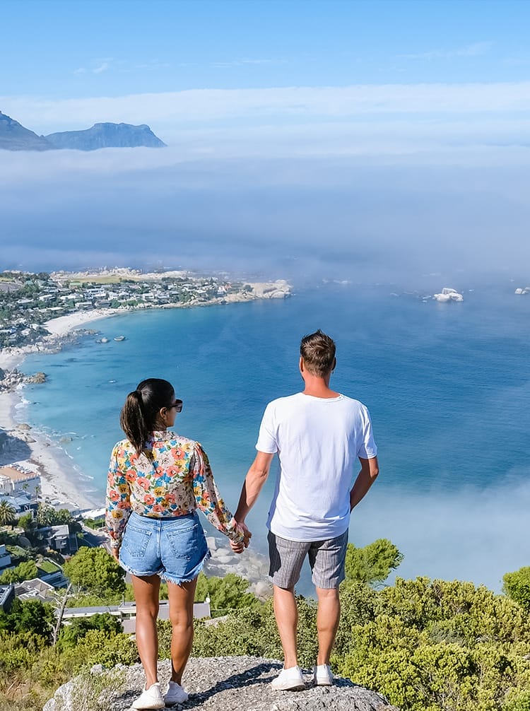 cape town mountaintop view of bay