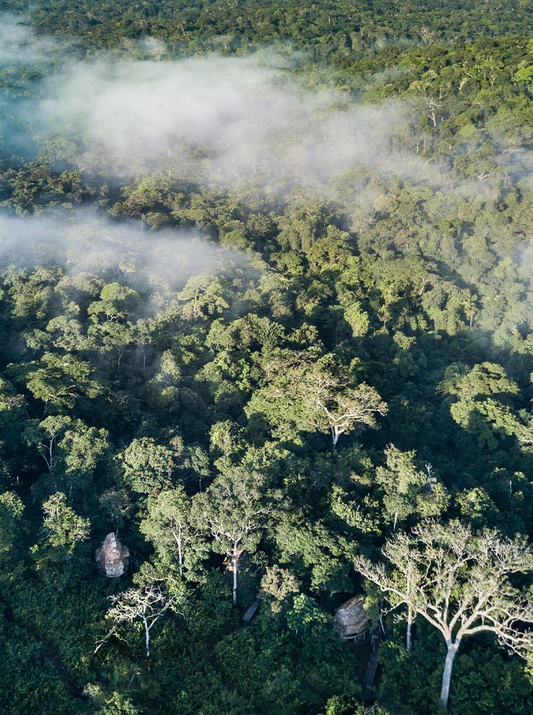 odzala 12 days - feature | Gamewatchers Safaris aerial shot of camp area