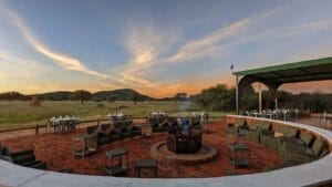 firepit with open views of fields