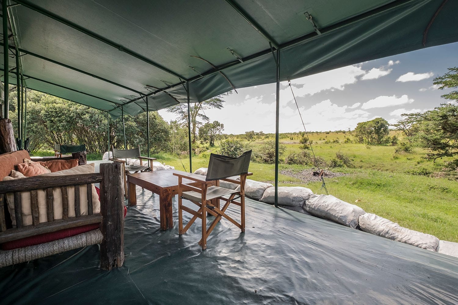 View from Accommodation at Porini Rhino Camp