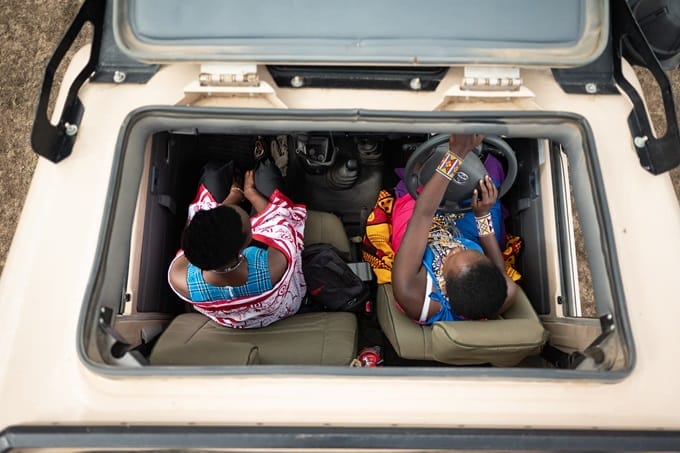 Women Driving A Safari