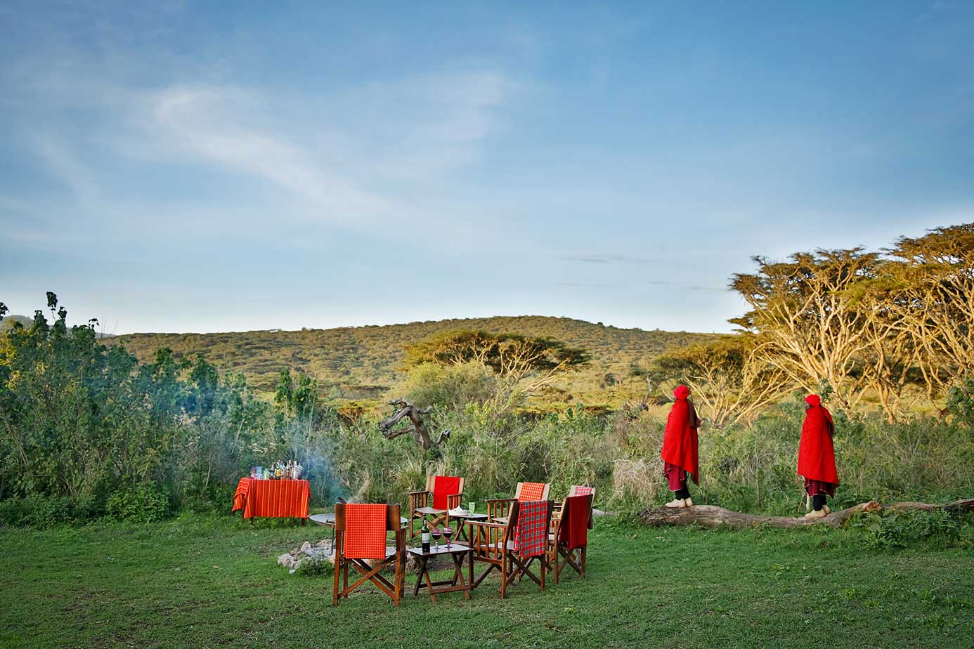 Fire pit at Lemala Ngorongoro Camp