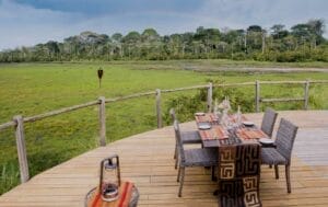 dining area with a view