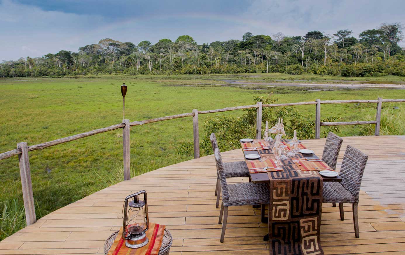 dining area with a view