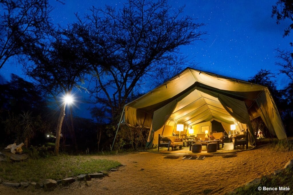 tent at night