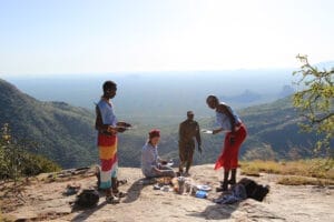 breakfast on mountaintop