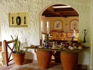 tea and coffee station in restaurant