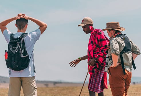 local guide leading tourists