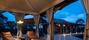 evening time dining area