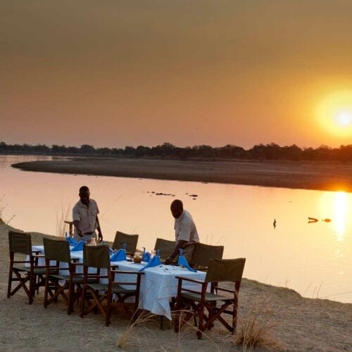 riverside sunset dinner