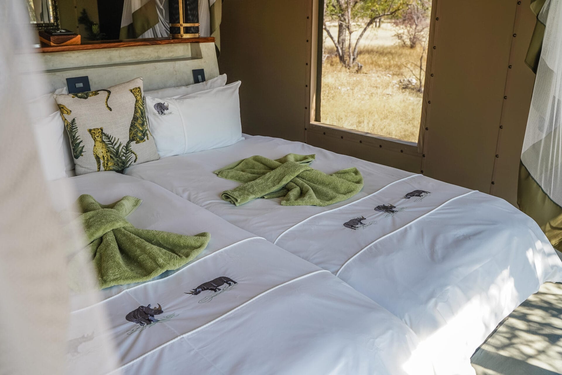 Bed at Etosha Oberland Lodge