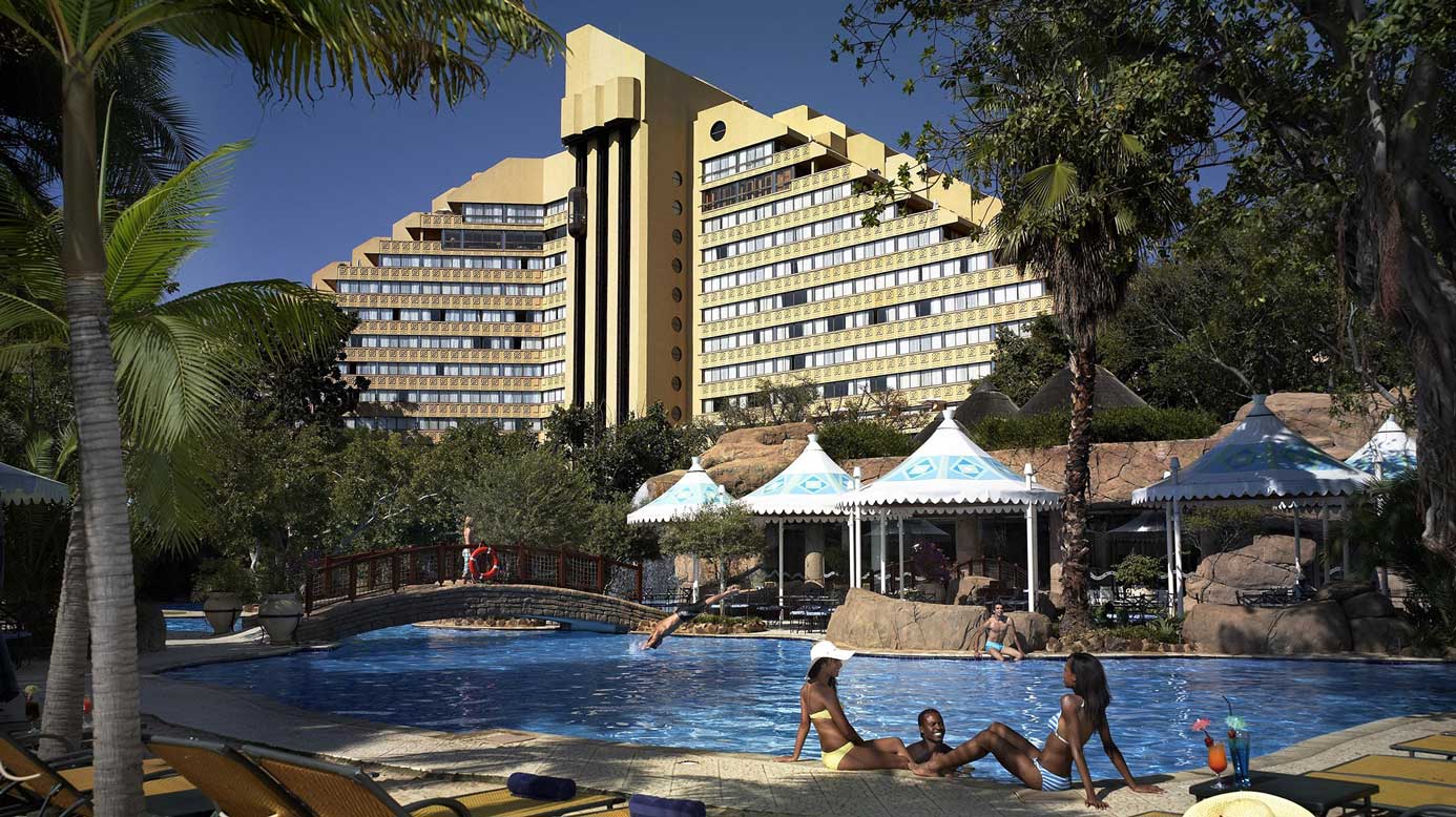 Cascades Hotel Pool and Hotel View from poolside - South Africa