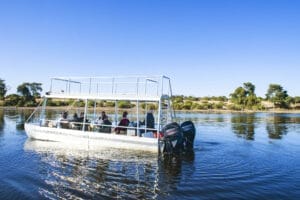 Boat tour of Chobe River Camp