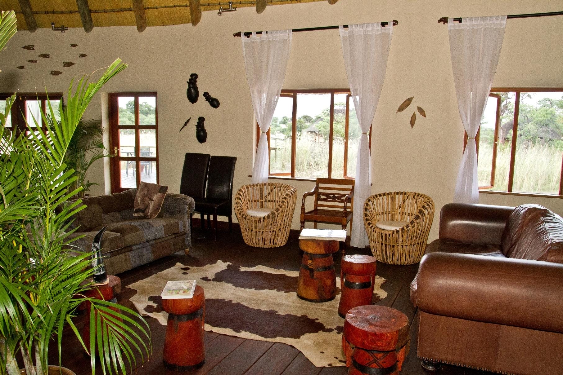 Seating area at Hakusembe River Lodge