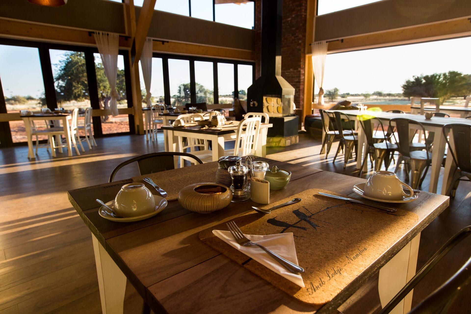Dining at Kalahari Anib Lodge