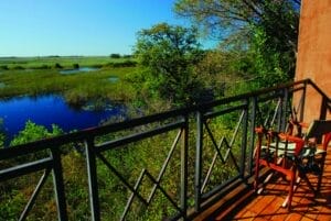 Namushasha River Lodge view from the balcony