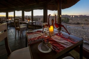 Dining at Kulala Desert Lodge