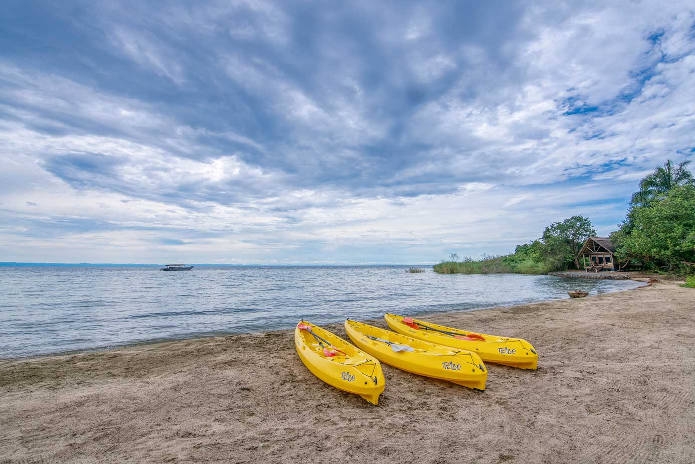 Kayaks at Kungwe Beach Lodge