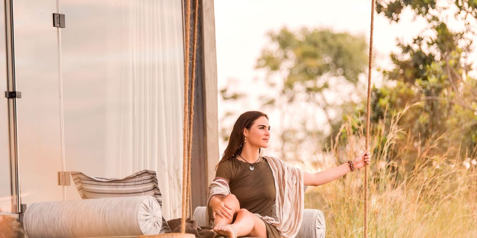Woman Relaxing On Safari