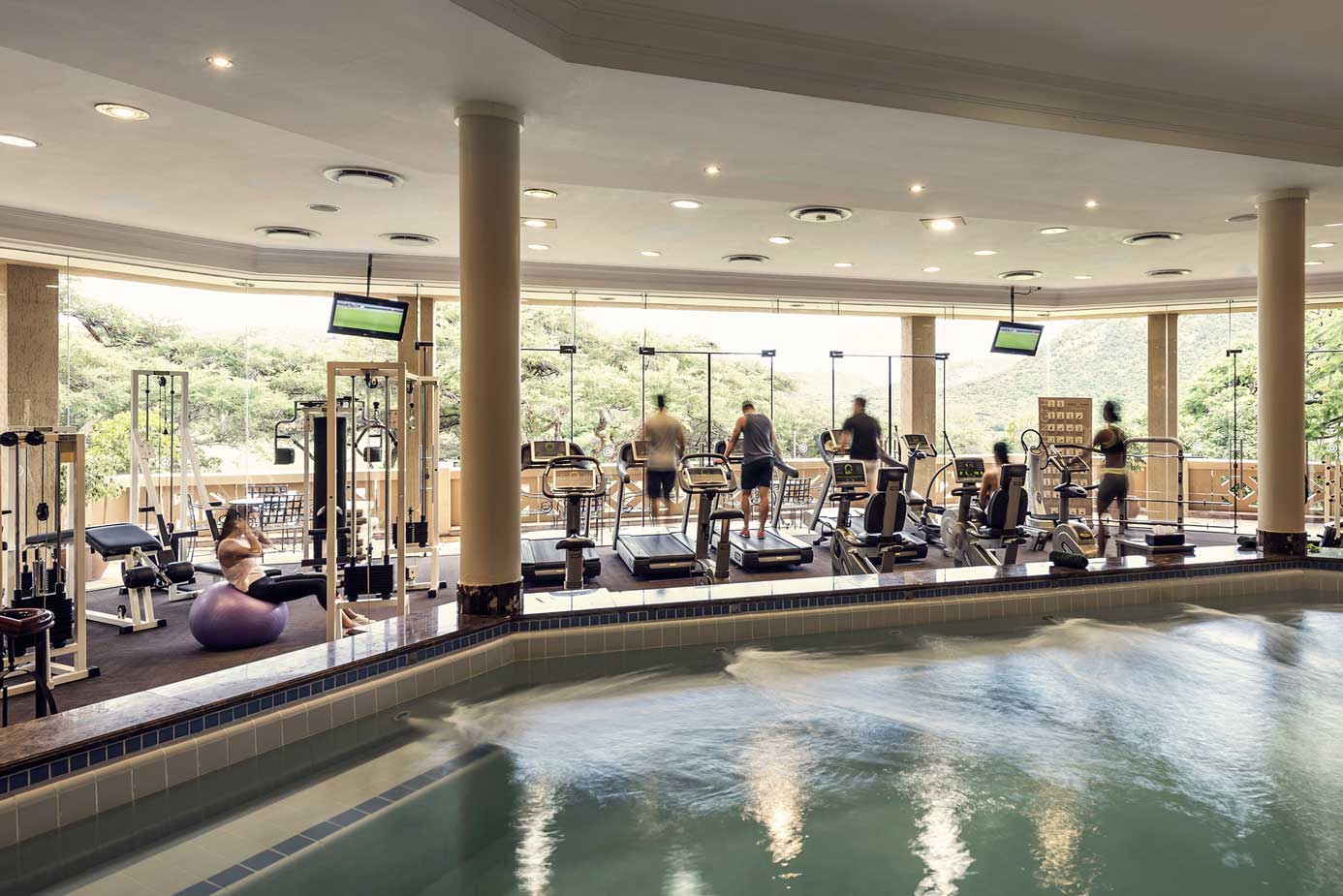 Cascades Hotel Poolside Gym with Jungle View - South Africa