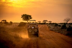 Off Road vehicle in kenya national park