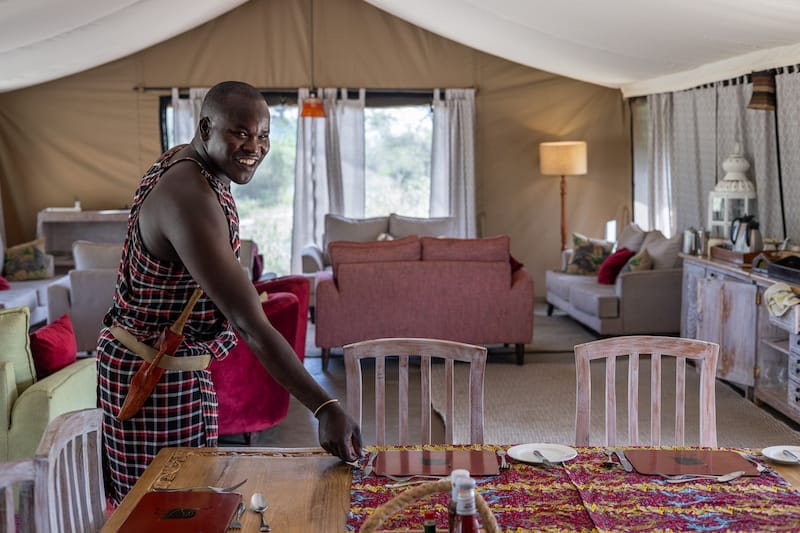 Porini Amboseli Camp - Dining & Lounge Tent - photo credit Tom Mees