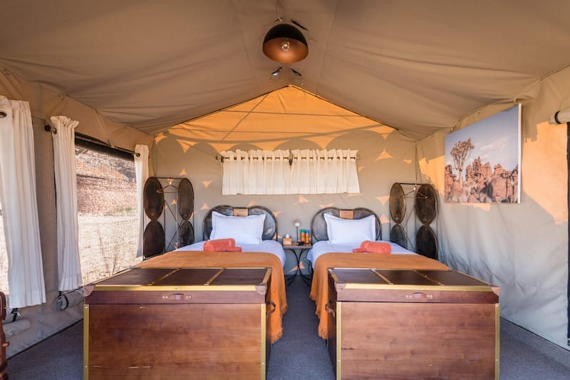 Camp Sossus Tent Interior