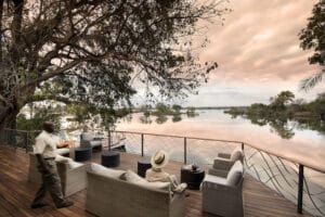 Zambia Thorntree River Lodge Deck