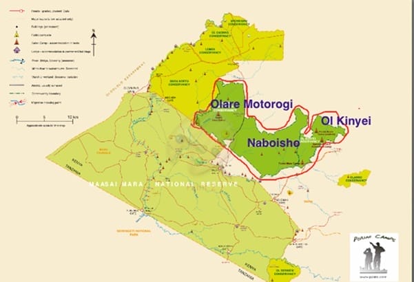 Mara Conservancies map | Gamewatchers Safaris