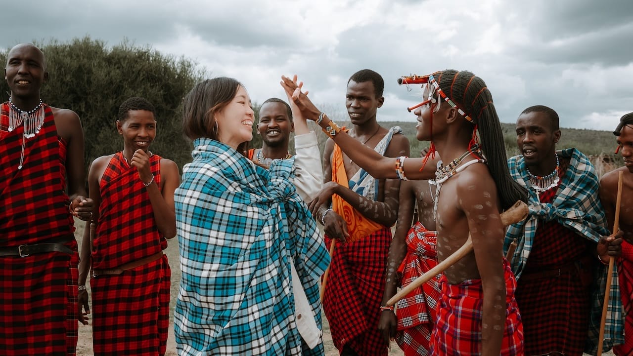 Maasai Welcome at Ol Kinyei Safari Cottages Photo credit Céline & Sacha