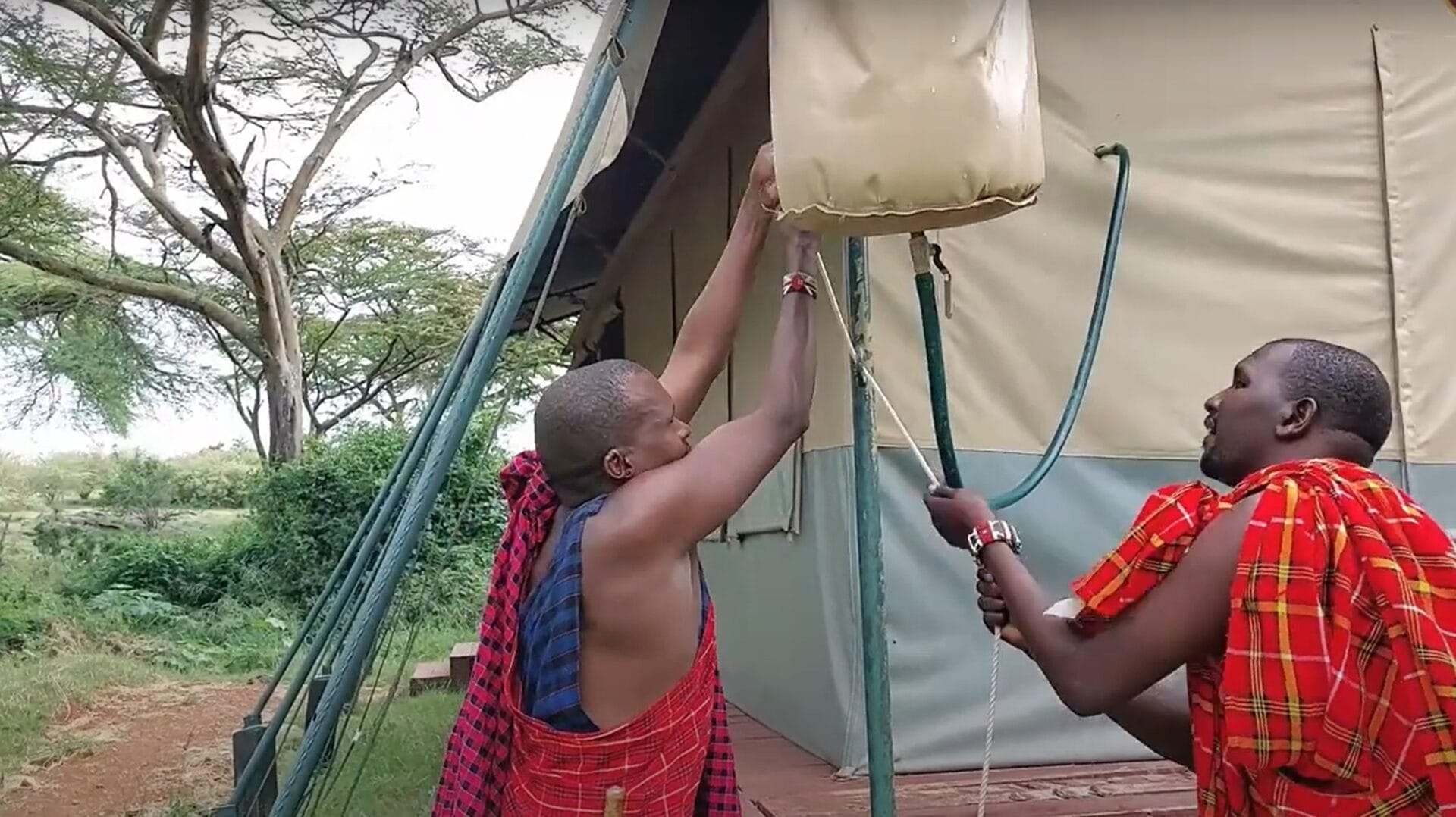 porini safari bucket shower | Gamewatchers Safaris