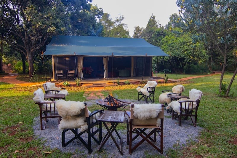 Nairobi Tented Camp Firepit and seating