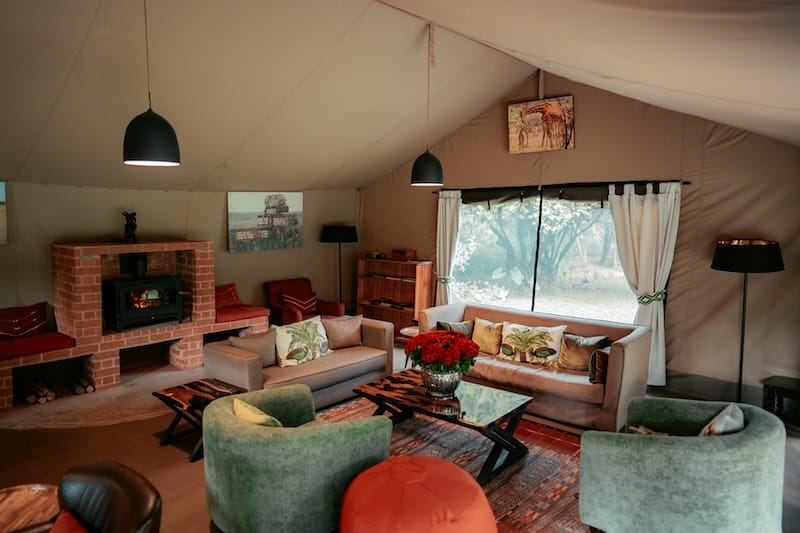 Nairobi Tented Camp - Guest Lounge - photo credit Céline and Sacha