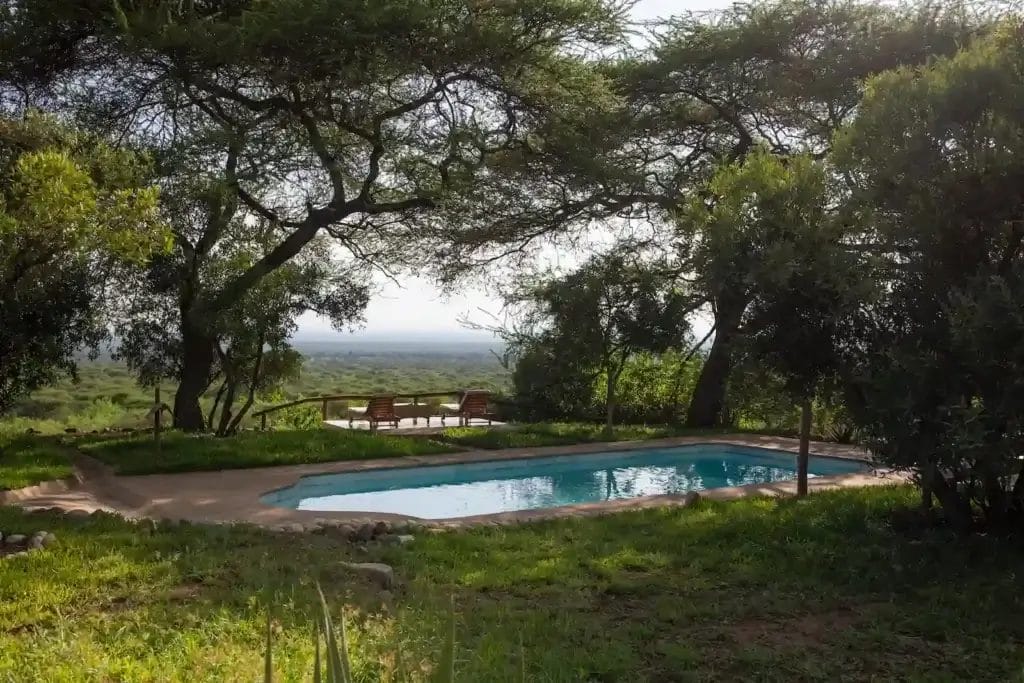 Swimming pool at Lentorre Lodge in Kenya