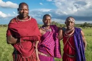 Three Maasai team members from Porini Rhino Camp in Ol Pejeta Conservancy, Kenya. Photo credit Axel Fassio