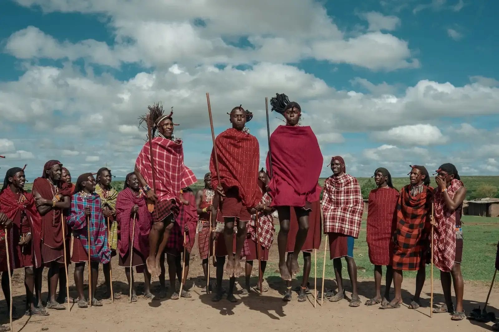 Maasai Jumping seen by guests from Porini Lion Camp in Olare Motorogi Conservancy in Kenya - photo credit Christian Ghammachi