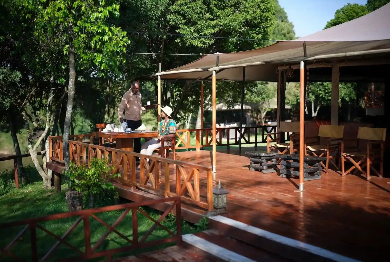 Main Guest Deck at Mara Ngenche Camp