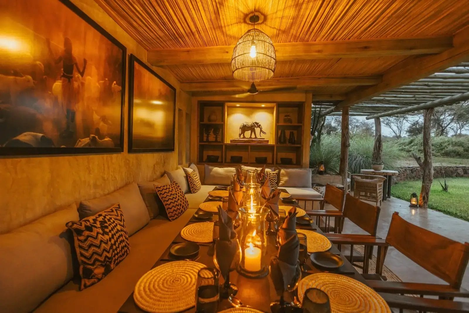 Lounge area at Kalepo Camp in Kenya