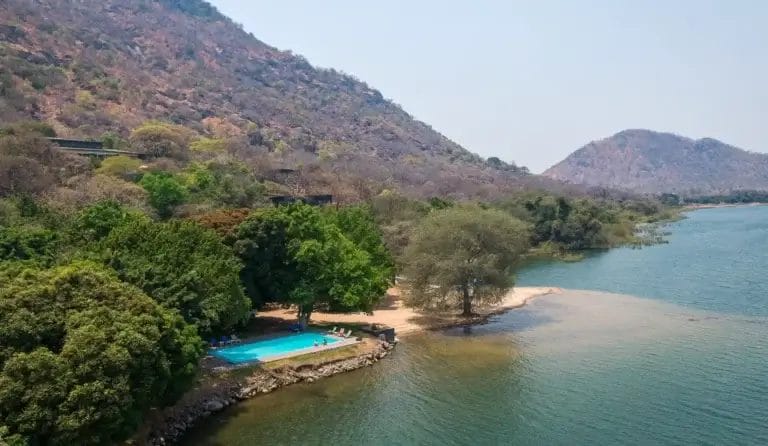 Lake view at Pumulani Lodge Malawi