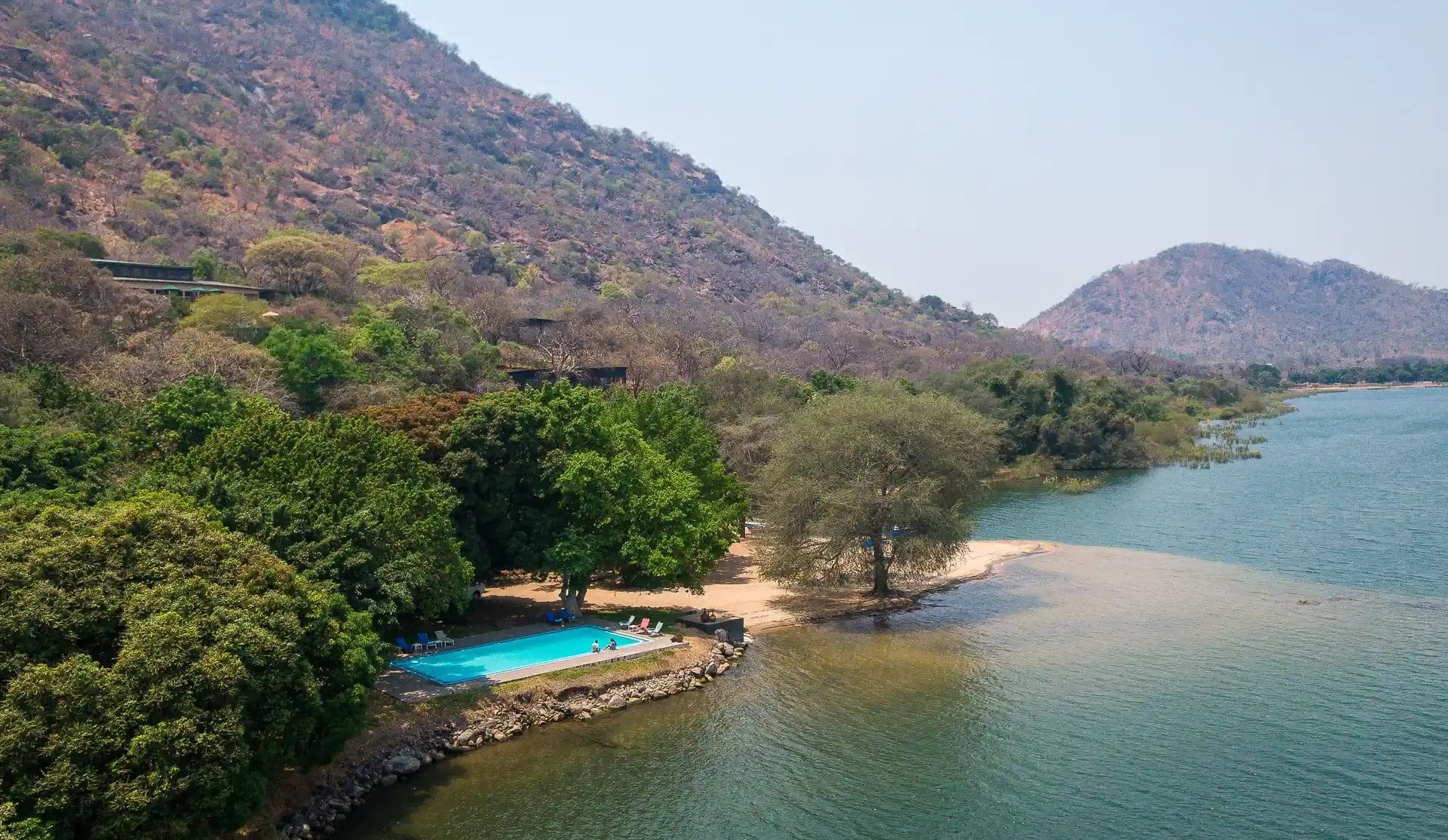 Lake view at Pumulani Lodge Malawi